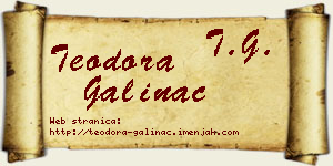 Teodora Galinac vizit kartica